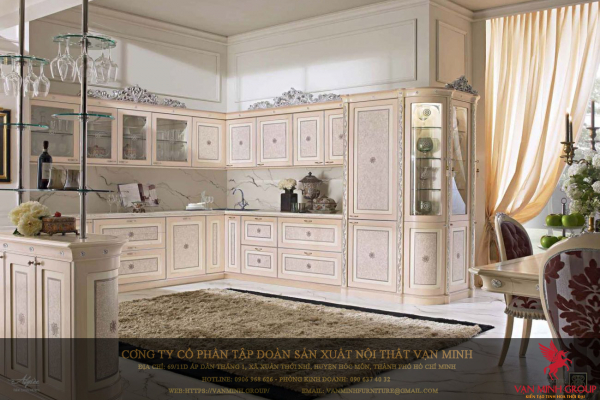 Tủ bếp tân cổ điển 02