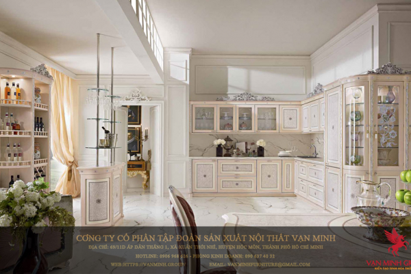 Tủ bếp tân cổ điển 02