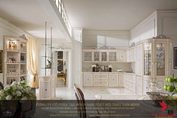 Tủ bếp tân cổ điển 02