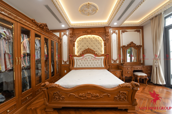 Công trình nội thất phòng ngủ Master  cho căn biệt thự quận Bình Tân